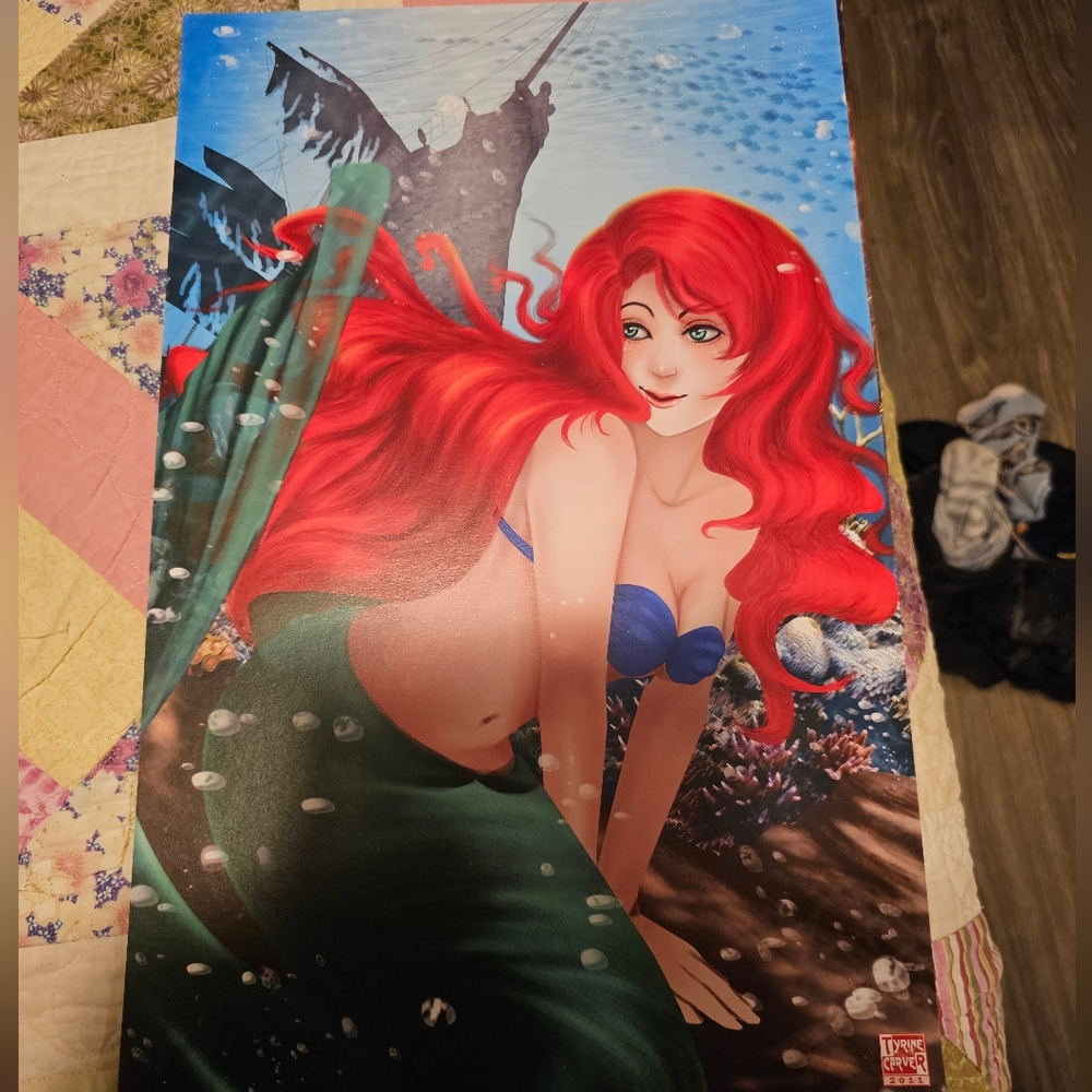11 x 17 little mermaid canvas